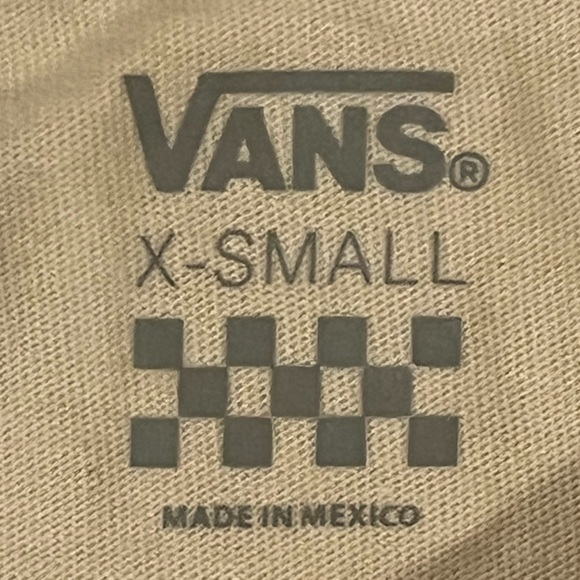 Vans Yodelz Long Sleeve Graphic Tee Leopard Cheetah Checkerboard Size XS Women’s - Picture 5 of 7